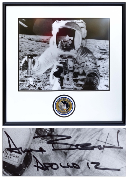 Alan Bean Signed 20'' x 16'' Photo From the Apollo 12 Mission
